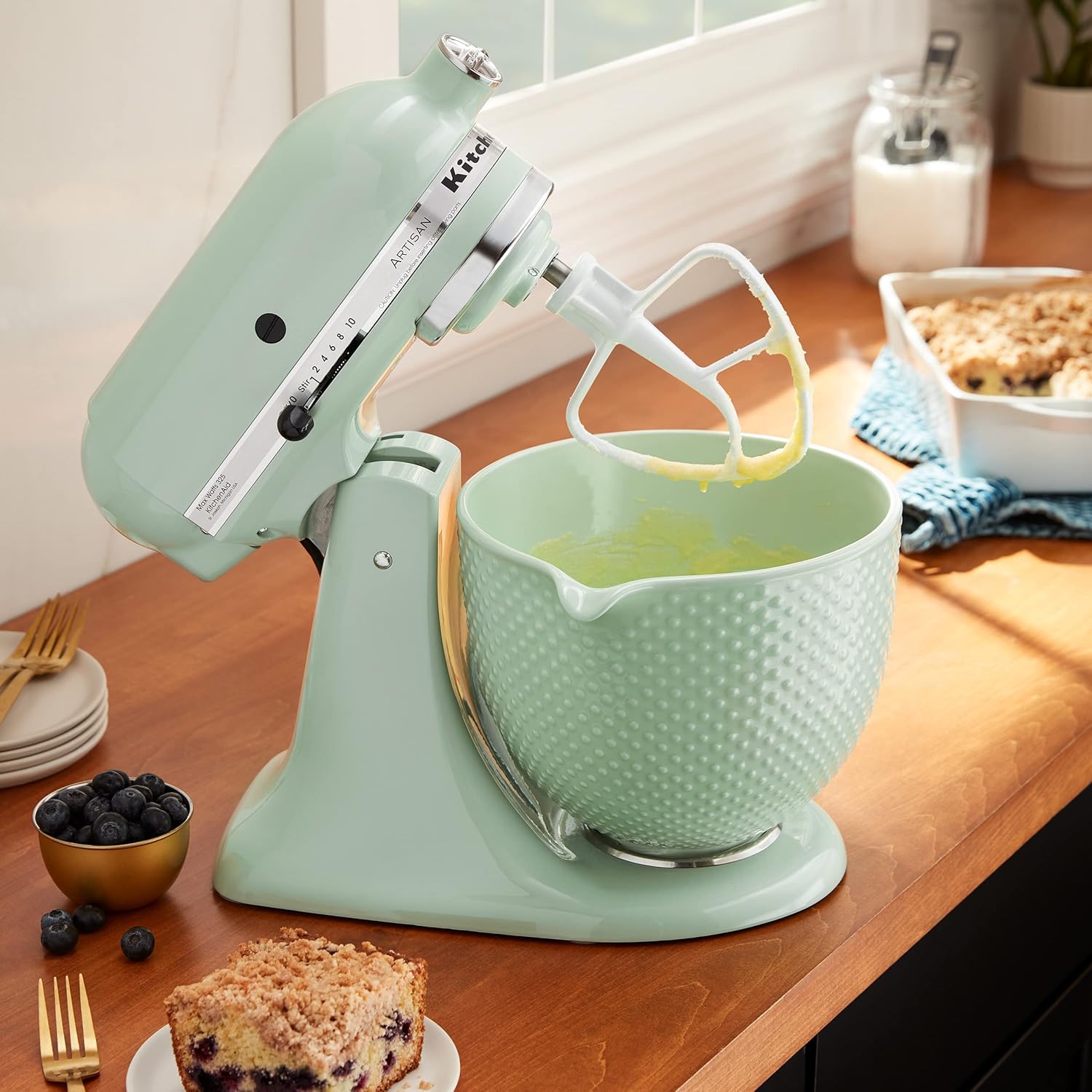 KitchenAid 5 Quart Ceramic Bowl for Tilt-Head Stand Mixers, Dew Drop I7915