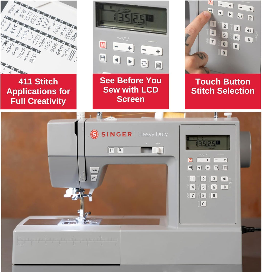 Heavy Duty Sewing Machine with 411 Stitch Applications a7k
