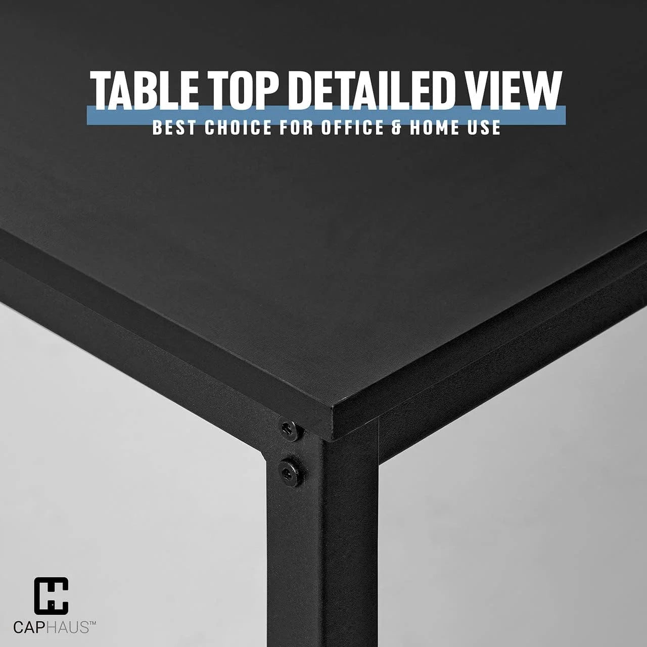 55 Inch Computer Desk for Home Office, Modern Writing Desk, Black Y8340