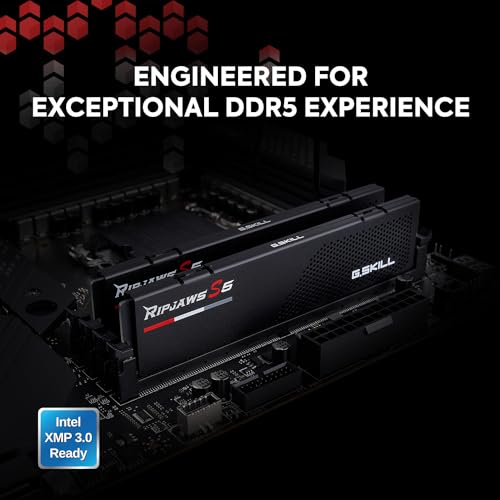 G.SKILL Ripjaws S5 DDR5 RAM 32GB (2x16GB) 5600MT/s Desktop Memory UDIMM - Matte Black D1369