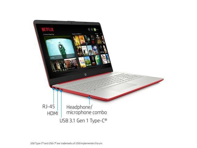 15.6" Pentium Silver Laptop 500GB 4GB Red 7k