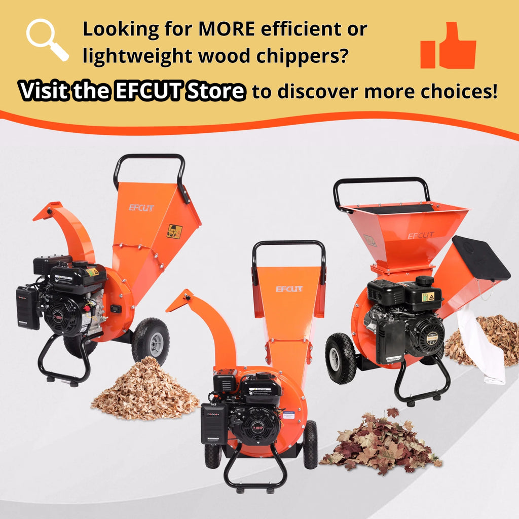 Wood Chipper Shredder Mulcher 7HP Gas Powered Compact 3 Inch Max Capacity a7