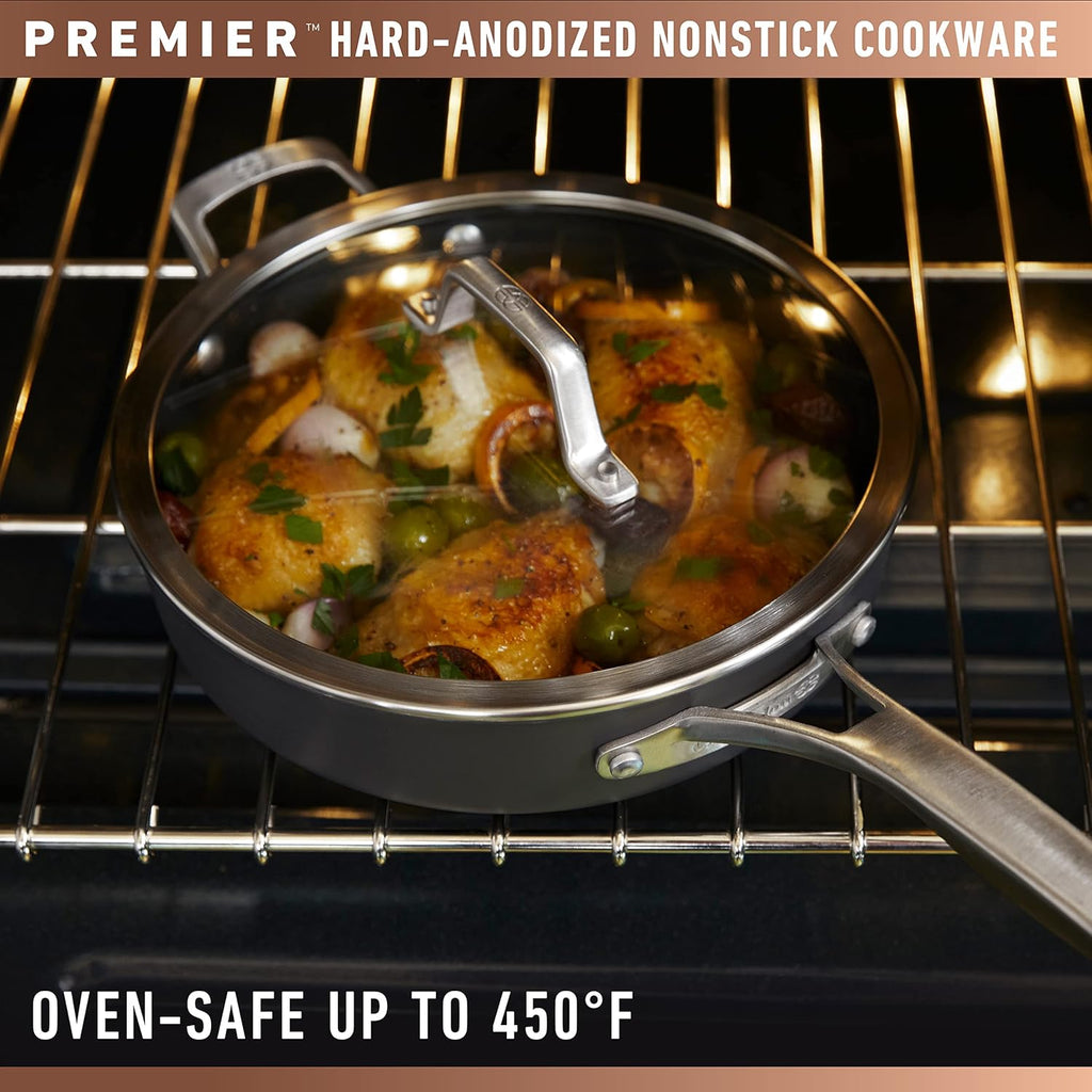 Calphalon Premier Hard-Anodized Nonstick 12-Inch Frying Pan with Lid B4243