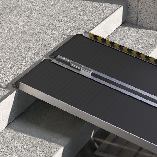 Foldable Wheelchair Ramp 8FT Aluminum Non-Slip q7