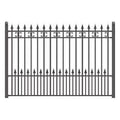 ALEKO FENCESTP Venice Style Iron Wrought Steel Fence 8' X 5' - Black