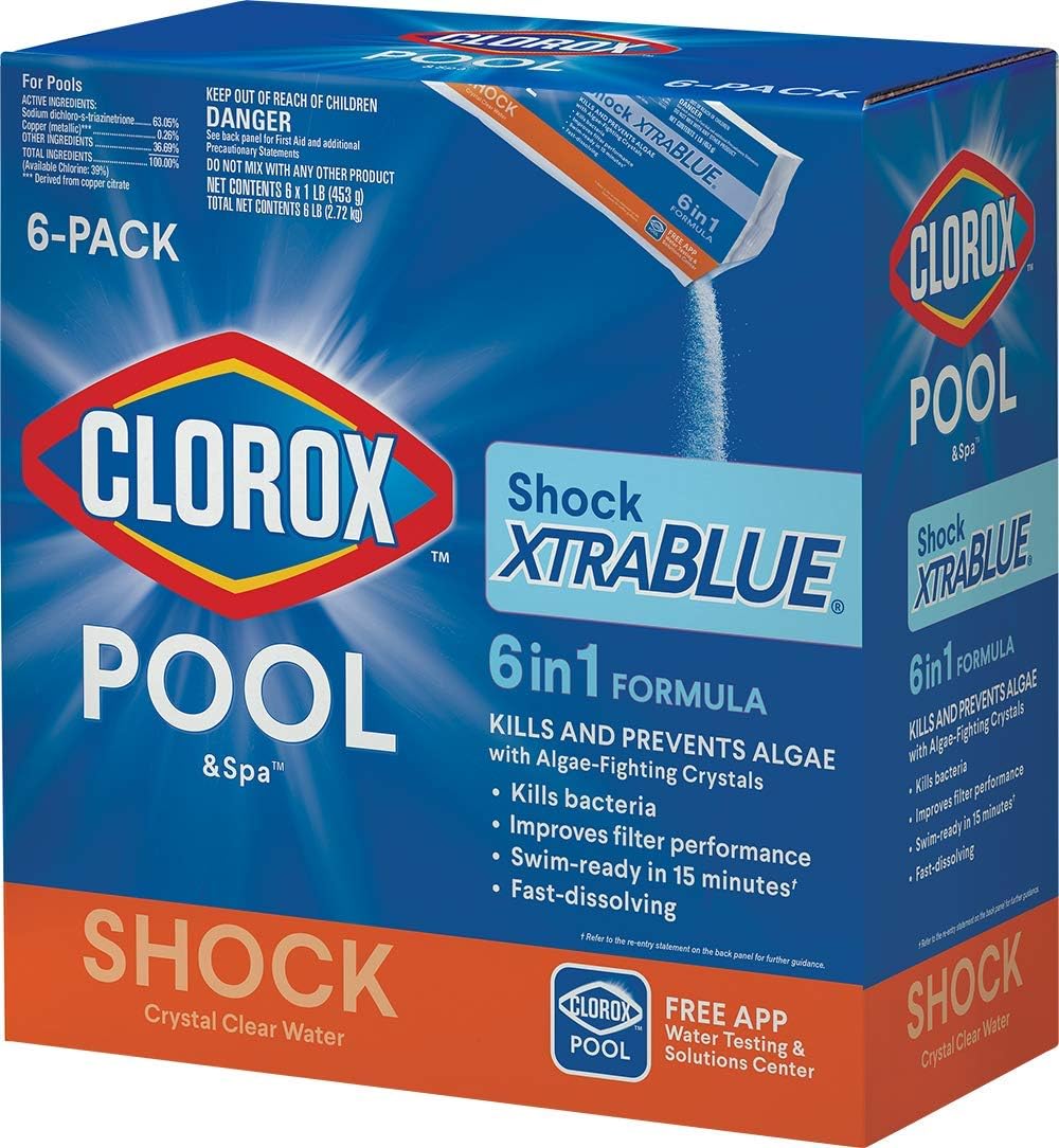 Pool Shock XtraBlue 6 Pack 1-lb Bags a7