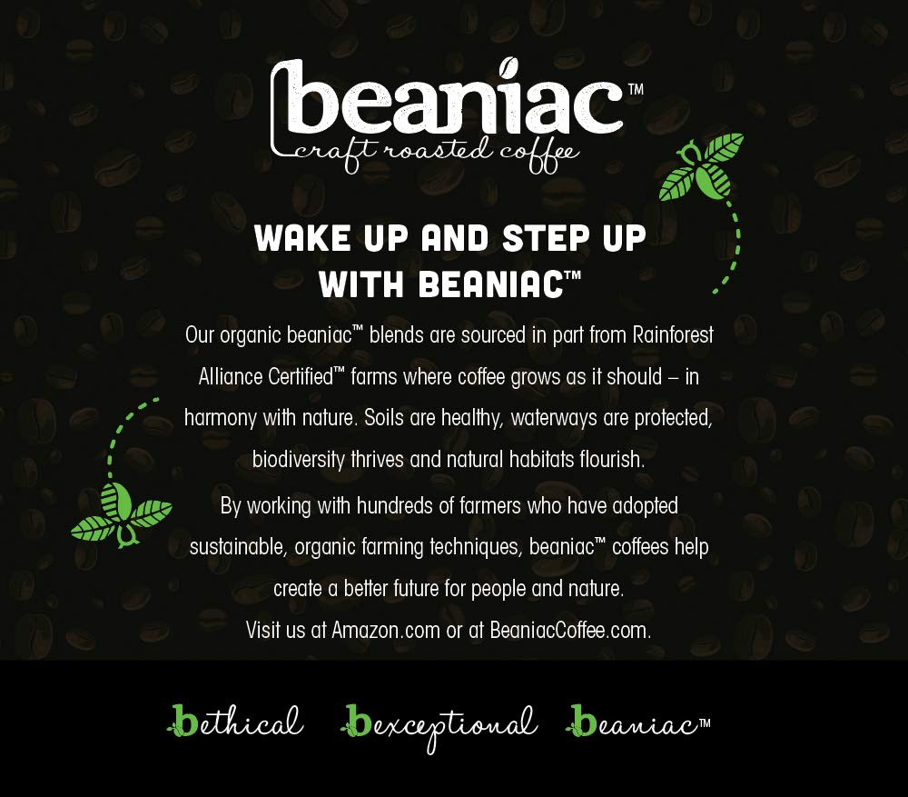 beaniac Organic Daily Dose Donut Shop Light Roast Single Serve Coffee Pods, 30 Count N808349