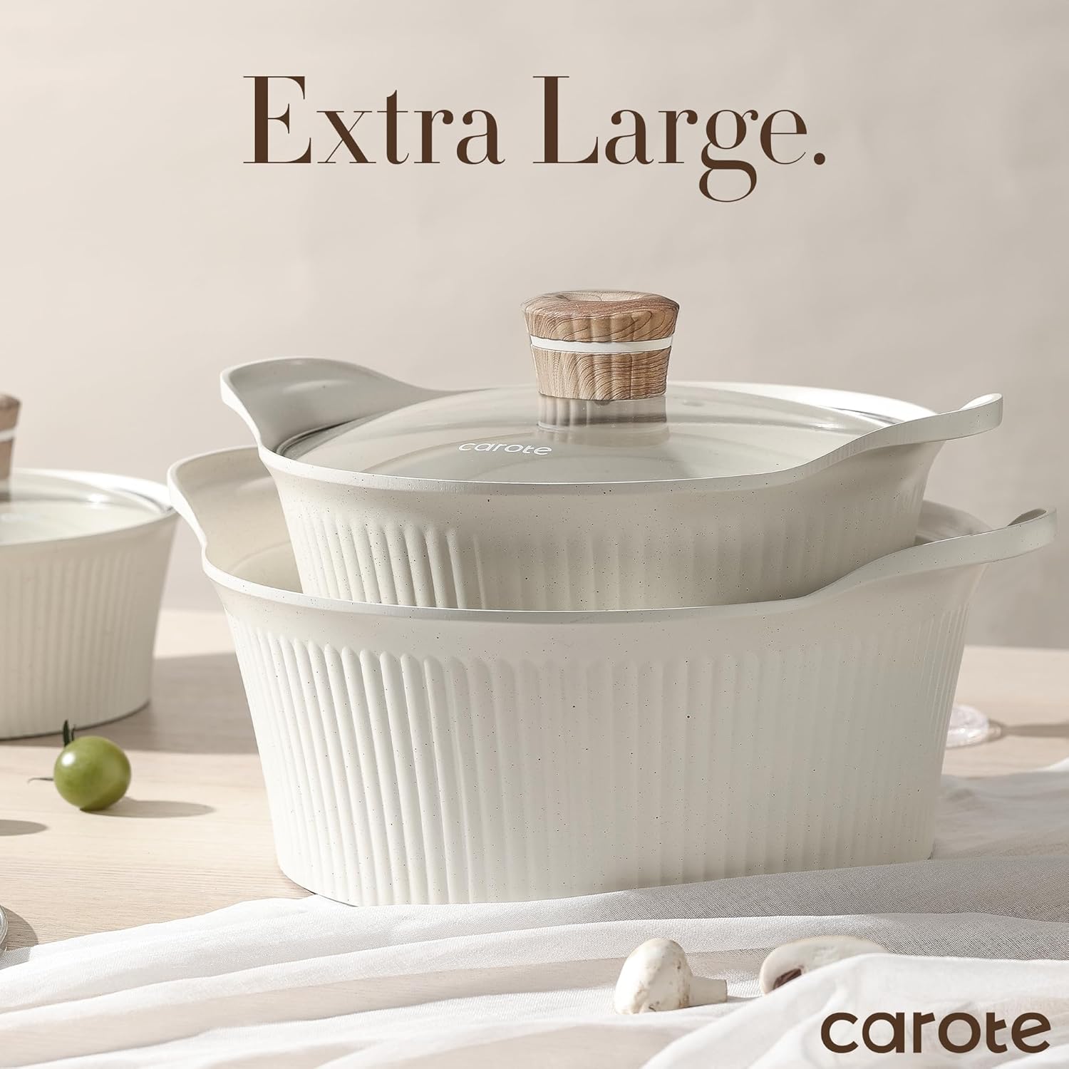 CAROTE Pots and Pans, Non Stick Cookware Set, 12 Pcs, Compatible with All Stovetops K465