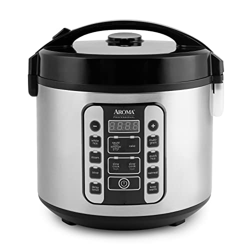 Rice Cooker 4-Cup Uncooked 8-Cup Cooked Stainless Steel a7