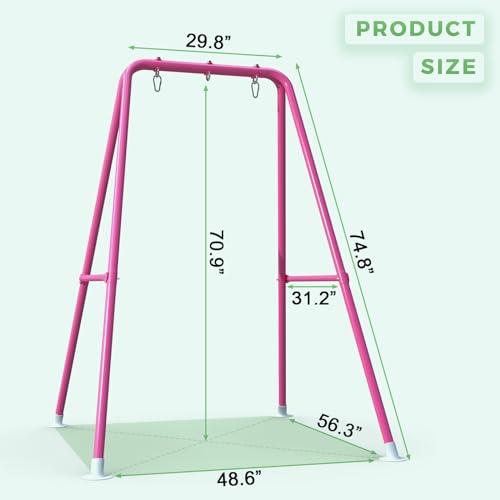 Hammock Chair Stand Heavy Duty Steel 300LBS Outdoor Indoor White a7