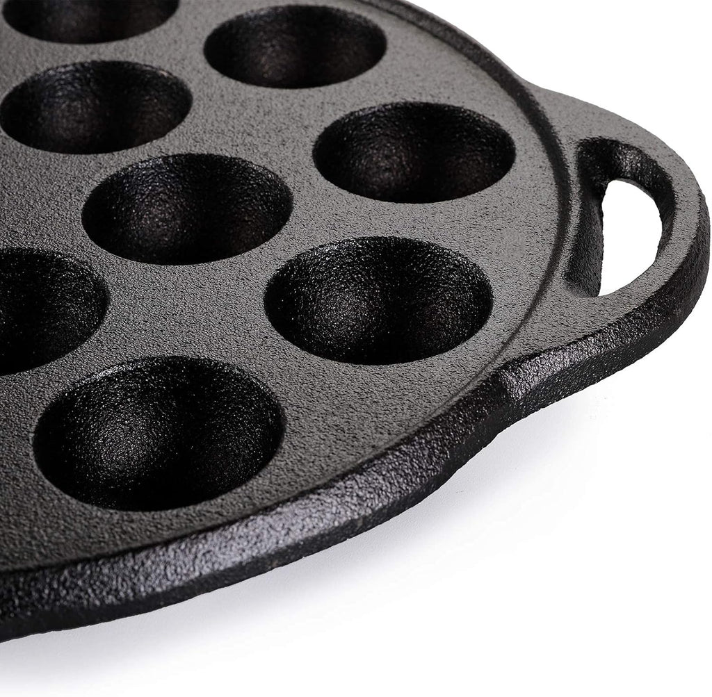 WUWEOT Non-Stick Aebleskiver Pan, Pre-Seasoned Cast Iron A549247