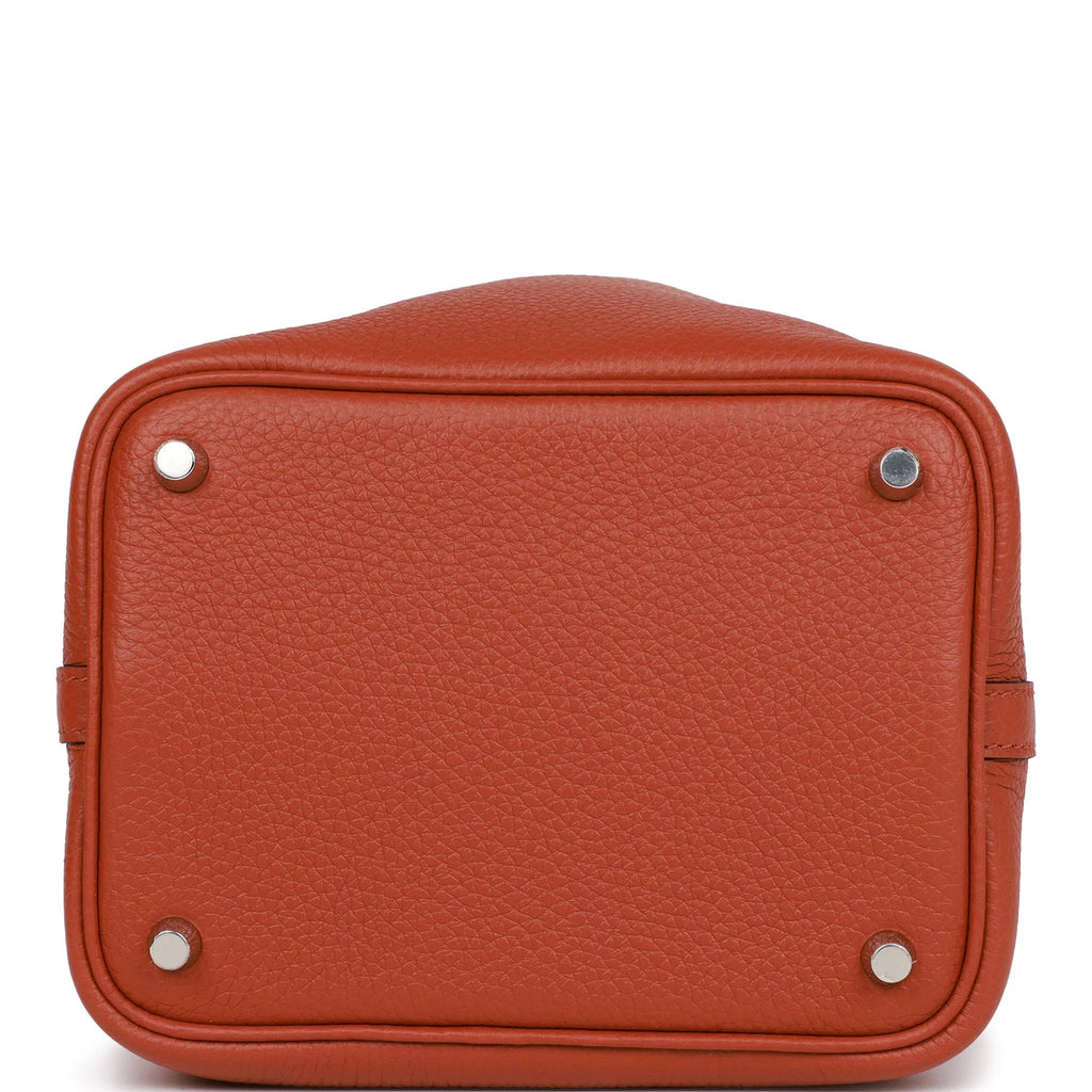 Cuivre Clemence Leather Handbag 18 with Palladium Hardware k7