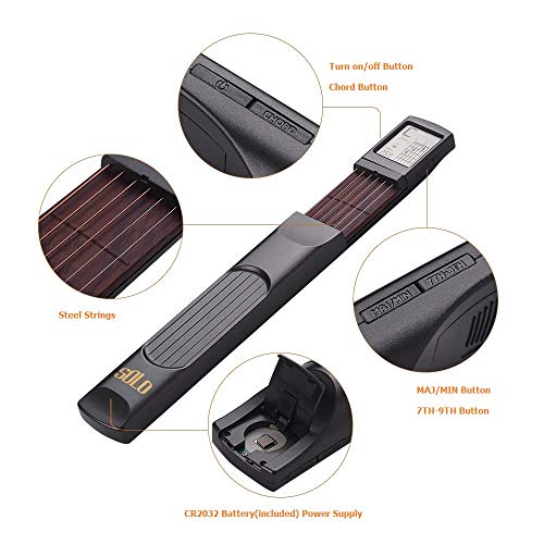 Pocket Guitar Chord Practice Tool with Rotatable Chords Chart N966535