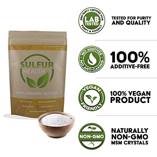 Organic Sulfur Supplement 99.9% Pure Lab-Tested 1/2 Pound k7