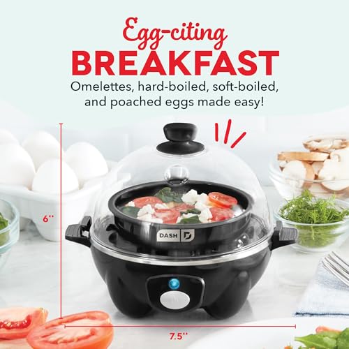 Egg Cooker 6 Capacity Electric Auto Shut Off Black a7