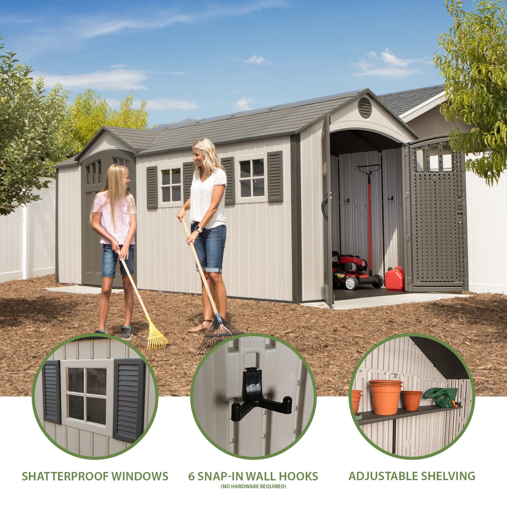 Lifetime 17.5 ft. x 8 ft. Outdoor Storage Shed J281016