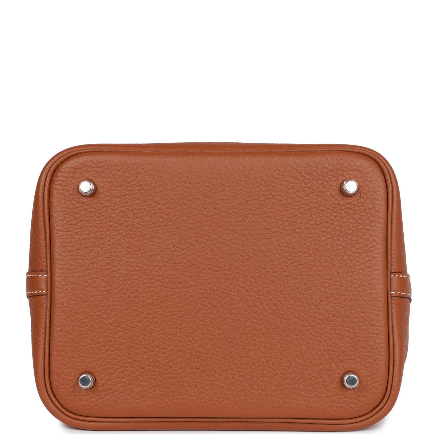 Gold Clemence Leather Handbag 22 k7