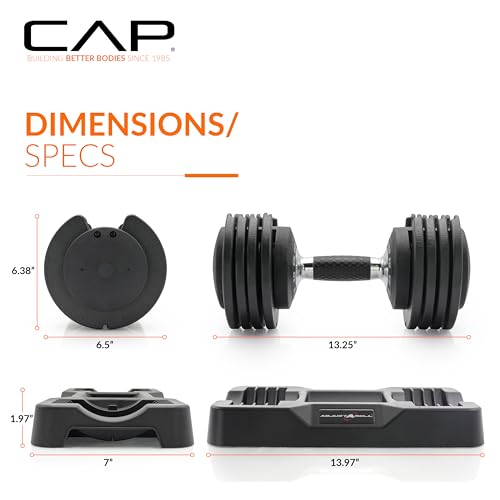 CAP Barbell ADJUSTABELL Adjustable Round Dumbbell Weights G67342
