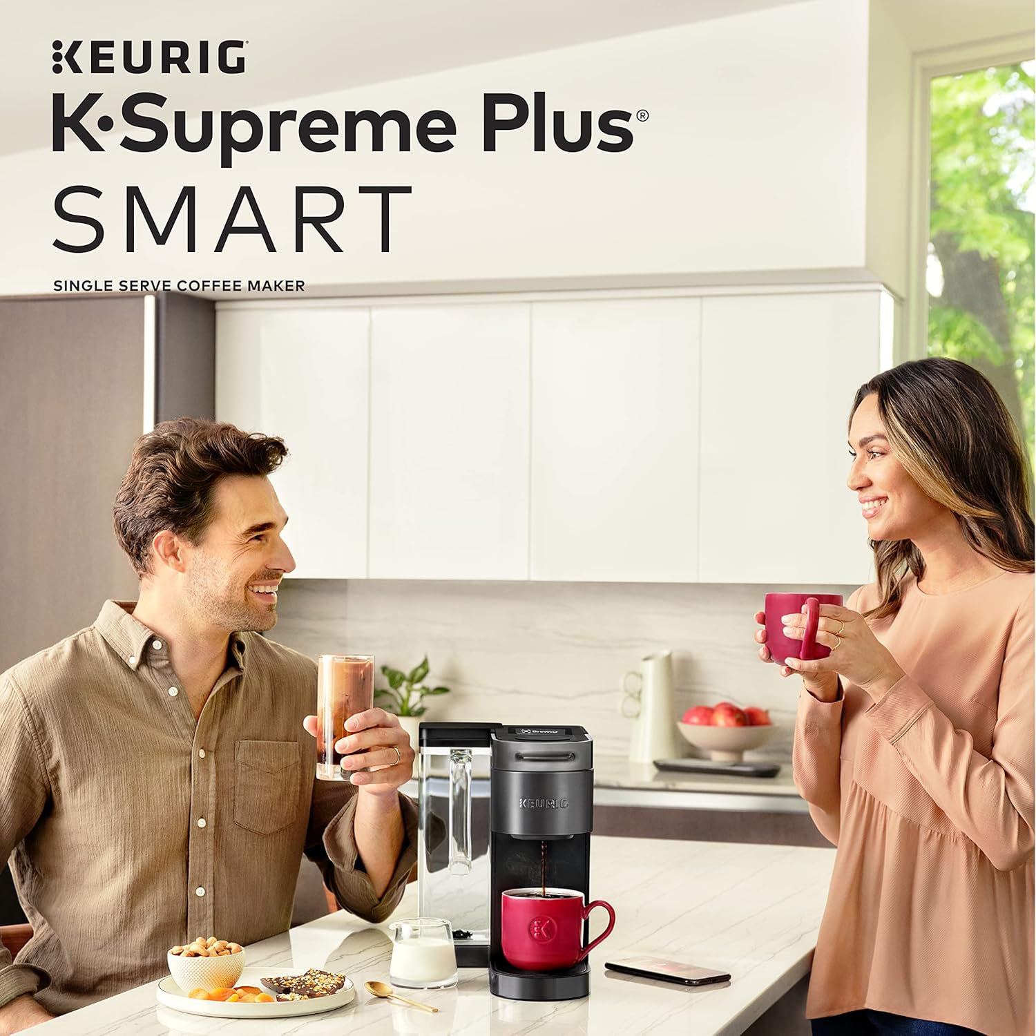 Keurig K-Supreme Plus SMART Single Serve Coffee Maker with Dunkin' Original Blend, 60 K-Cup Pods T51514