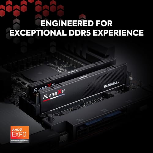 G.SKILL Flare X5 DDR5 RAM 32GB (2x16GB) 6000MT/s CL36 Desktop Memory UDIMM Matte Black P83984