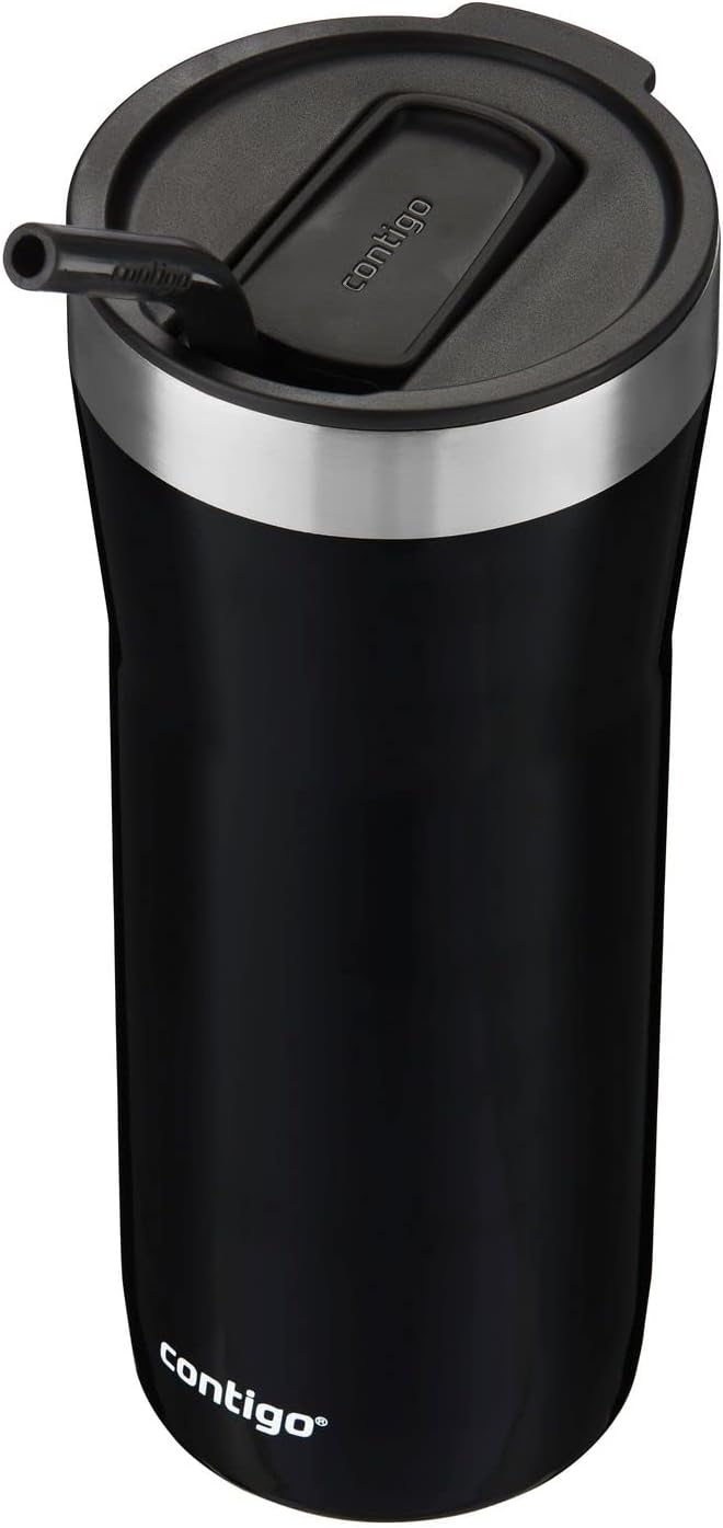 Contigo Streeterville 14 oz Stainless Steel Tumbler with Handle and SNAPSEAL 16 oz Travel Mug Set R9758