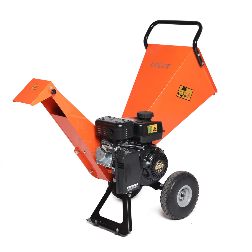 EFCUT R0 Wood Chipper Shredder Mulcher 7HP Gas Powered Heavy Duty Compact Design 3" Inch Max Capacity 104 lb