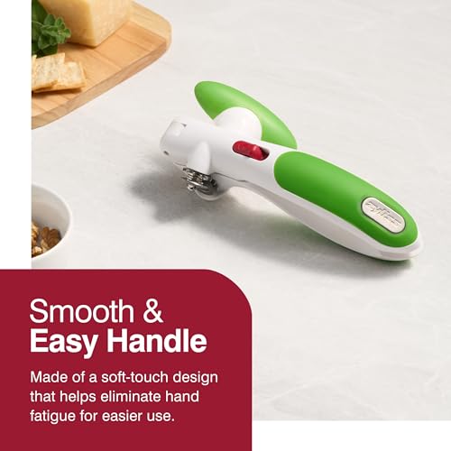 Zyliss Lock N' Lift Manual Can Opener with Lid Lifter Magnet, Red L7017