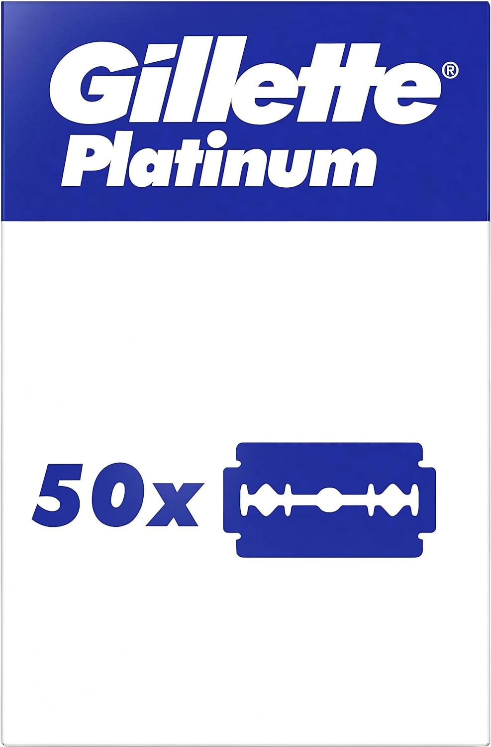 50 Gillette Platinum Double Edge Razor Blades L543559