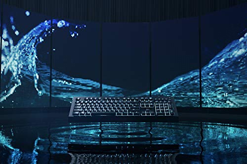 Gaming Keyboard RGB Backlit Spill-Resistant Programmable q7k