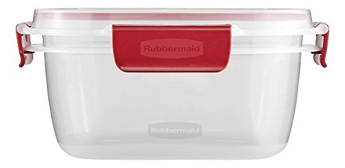 Rubbermaid Easy Find Lids 14-Cup Food Storage Container, Clear with Red Tabs I249