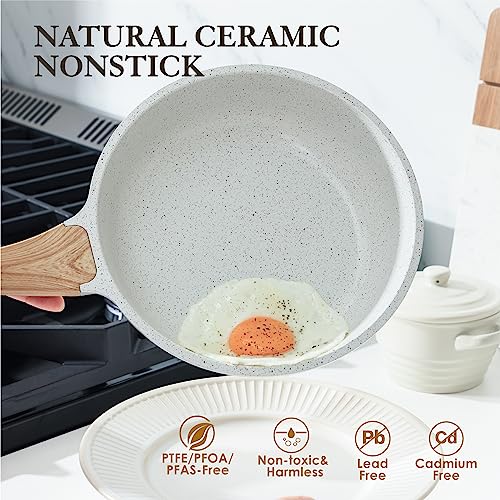 SENSARTE Nonstick Frying Pan Skillet, Swiss Granite Coating, PFOA Free, 9.5 Inch B61144