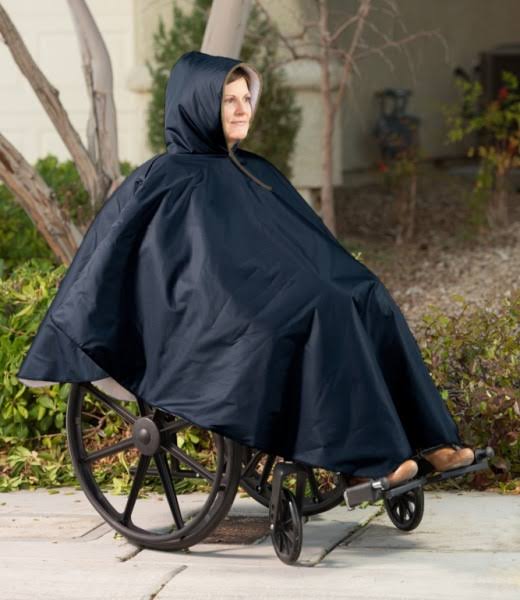 Wheelchair Winter Poncho Navy k7m