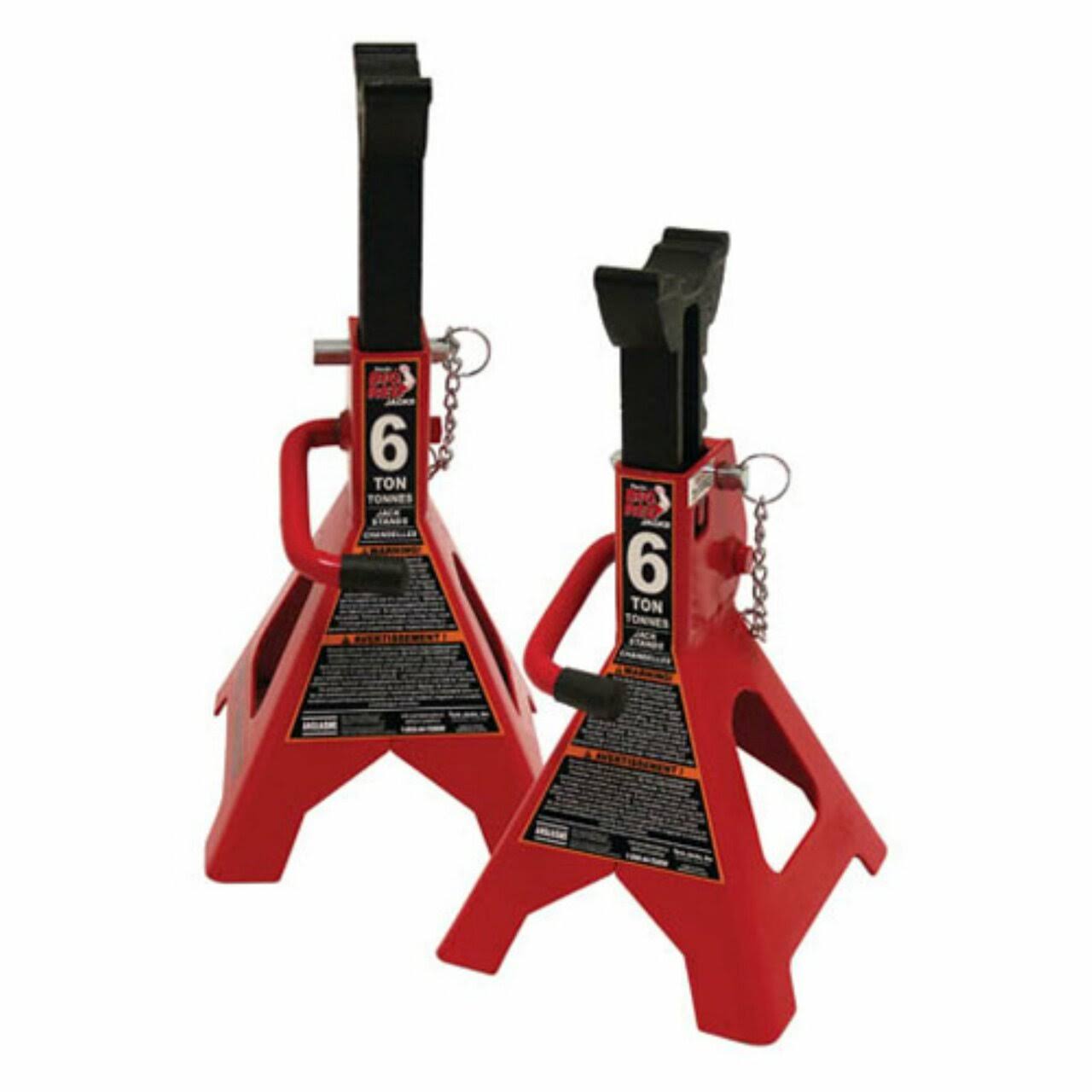 Torin Big Red 6 Ton Capacity Heavy Duty Double Locking Steel Jack Stands, 1 Pair