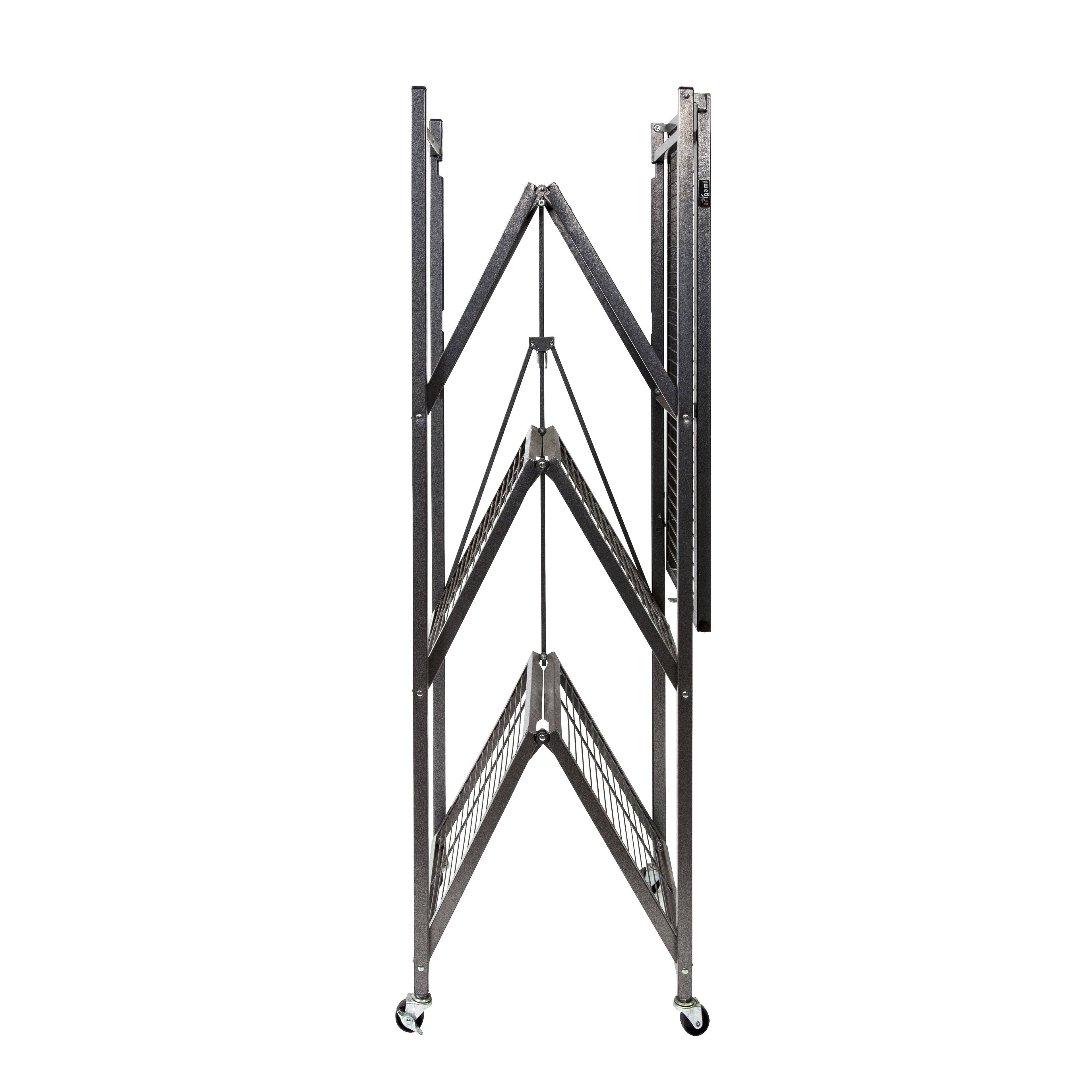 Origami Large 4-Tier Heavy-Duty Rack with Casters Red 7k