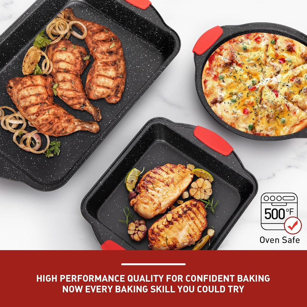 MAISON ARTS 18-Piece Nonstick Carbon Steel Baking Pans Set, Oven Safe, Stackable Q781408