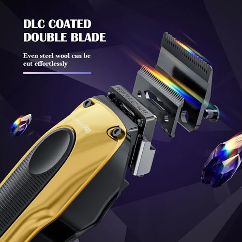 Professional Hair Clippers for Men Cordless Trimmer Set Silver k7q