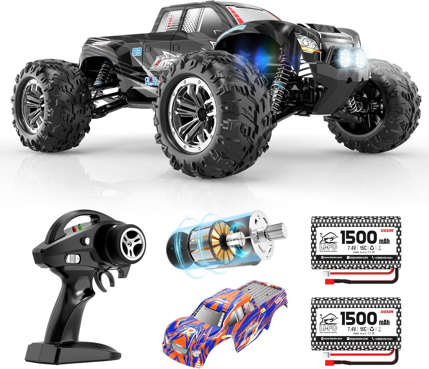 RC Car 1:10 Scale 48+ KMH Remote Control Truck a7