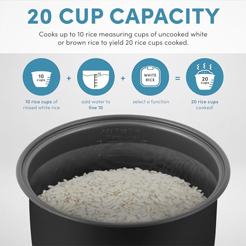 Rice Cooker 4-Cup Uncooked 8-Cup Cooked Stainless Steel a7