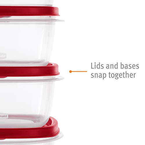 Rubbermaid Easy Find Lids 7-Cup Food Storage Container, Racer Red, 2-Pack W928680