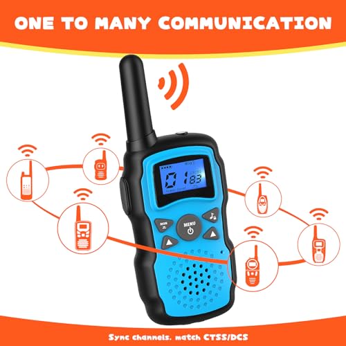 Wishouse Walkie Talkies for Kids Rechargeable 2 Pack Pink Purple I9315