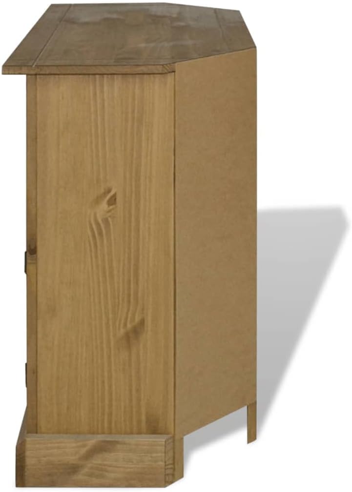 Console Table with Storage and Drawers, Mexican Pine Corona Range 31.5"x16.9"x30.7" T5558