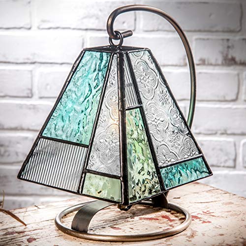 Tiffany Styled Stained Glass Night Light Table Lamp J Devlin Lam 710 Windsor Blue R95750