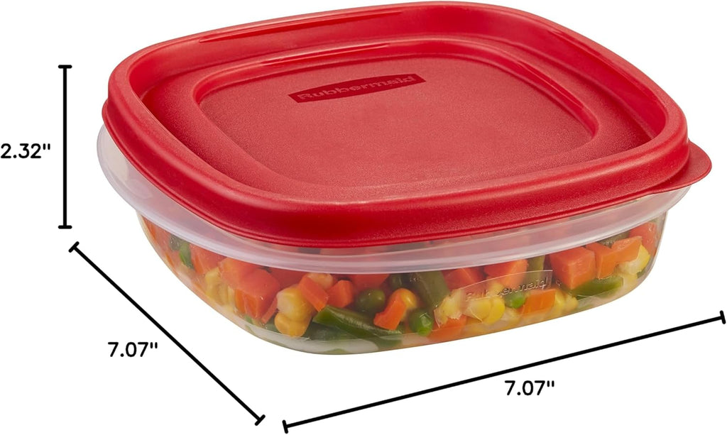 Rubbermaid Easy Find Lids Food Storage Container, 3 Cup, Racer Red N37164