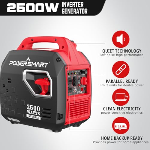 Portable Inverter Generator 2500-Watt Quiet Camping k7x