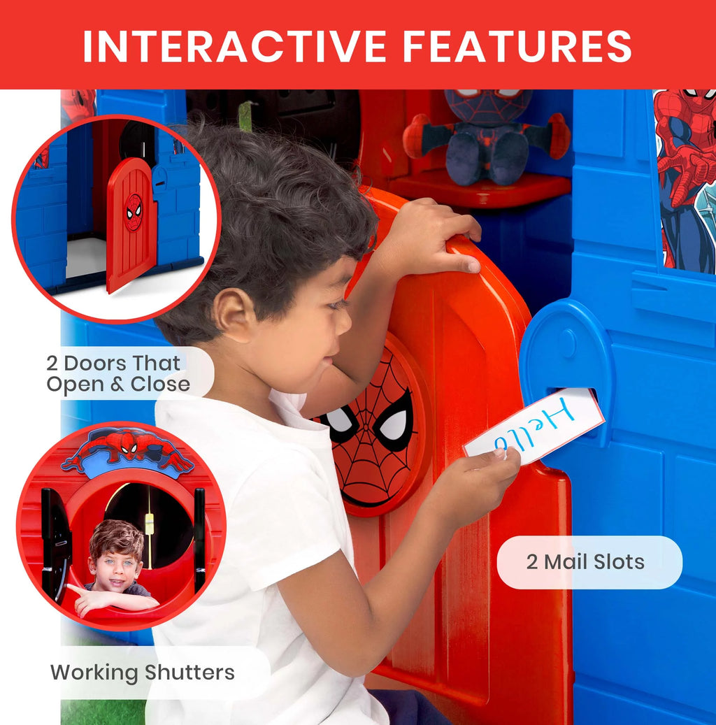 Marvel Spider-Man Plastic Playhouse by Delta Children, Blue/Red U8904