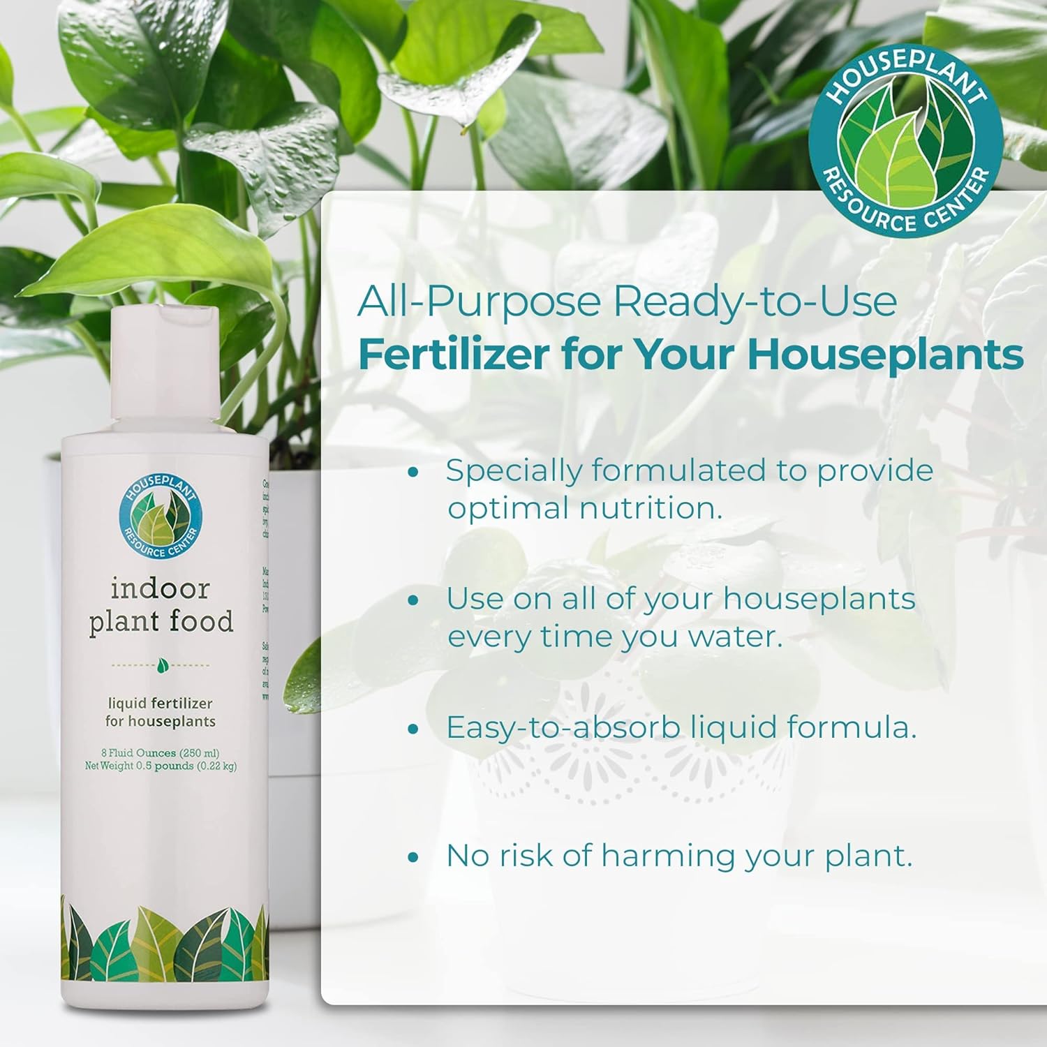 Indoor Plant Food Organic Liquid Fertilizer for Pothos Peace Lily Monstera Cactus 8 oz k7