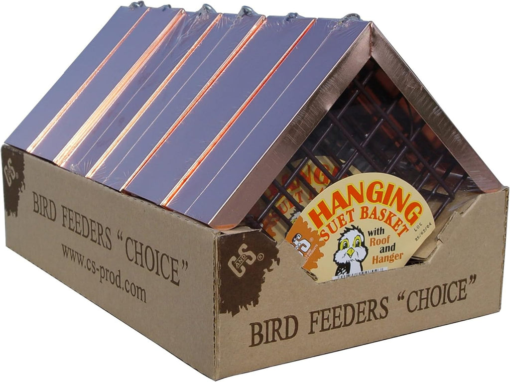 C&S Hanging Suet Basket with Roof 14.4 oz I8244
