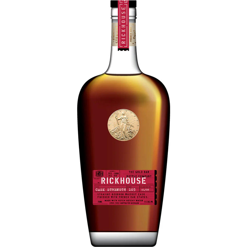 Gold Bar Straight Bourbon Whiskey Rickhouse Cask Strength 103 - Nestor Liquor