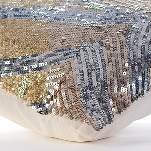 HomeCentric Decorative Throw Pillow Cover Gold 16x16 Pack of 2 S1334