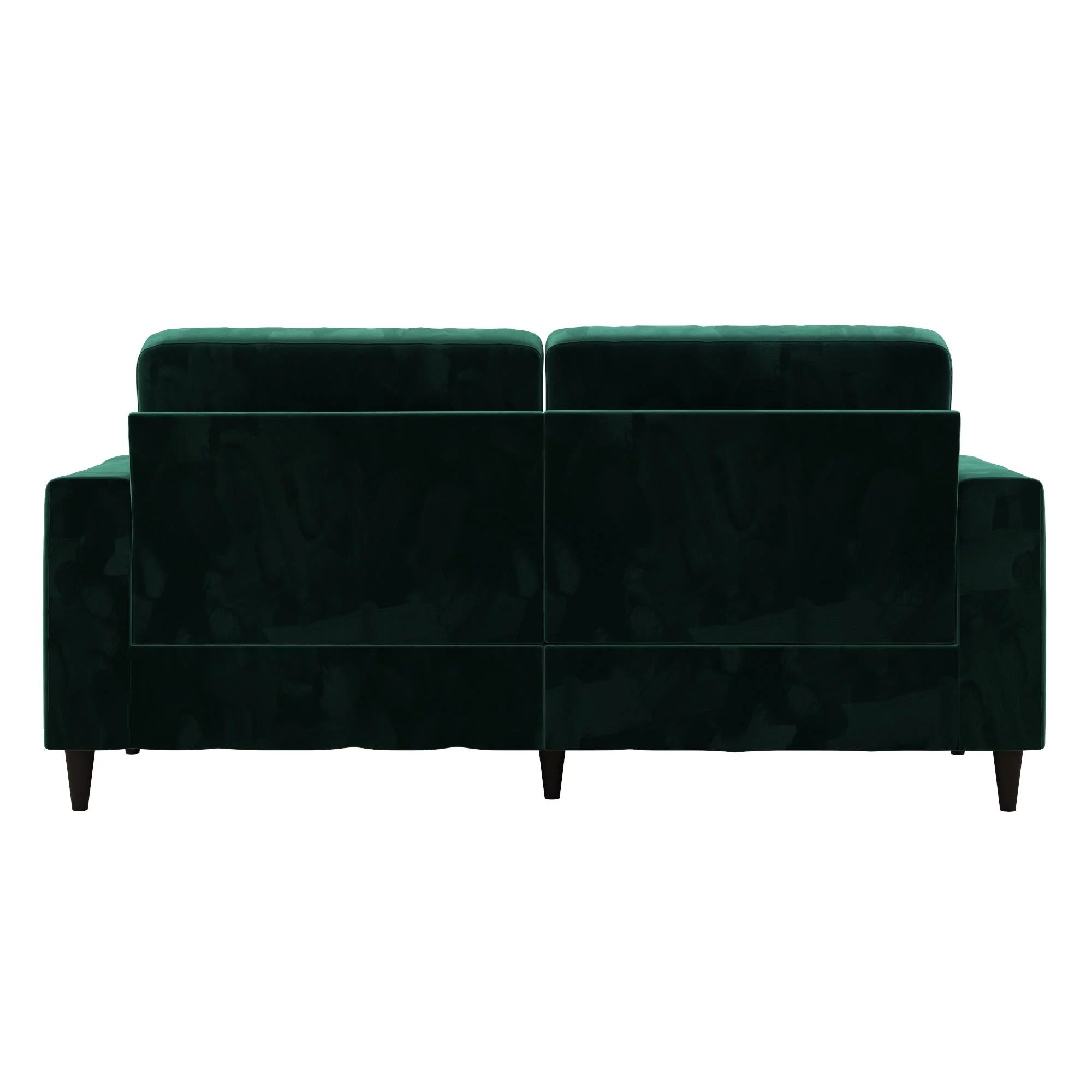 DHP Cooper 3 Seater Sofa, Green Velvet Y5477